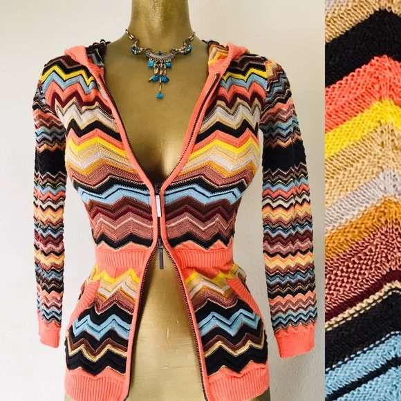 MISSONI for Target NWOT Girl’s SPACEKNIT Hoodie Cardigan Sweater S - Picture 6 of 6